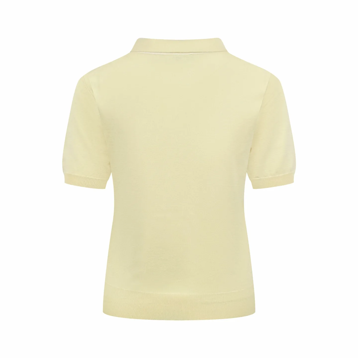 Anagram Embroidered Short-Sleeve Merino Wool Sweater D20022702 — view 2