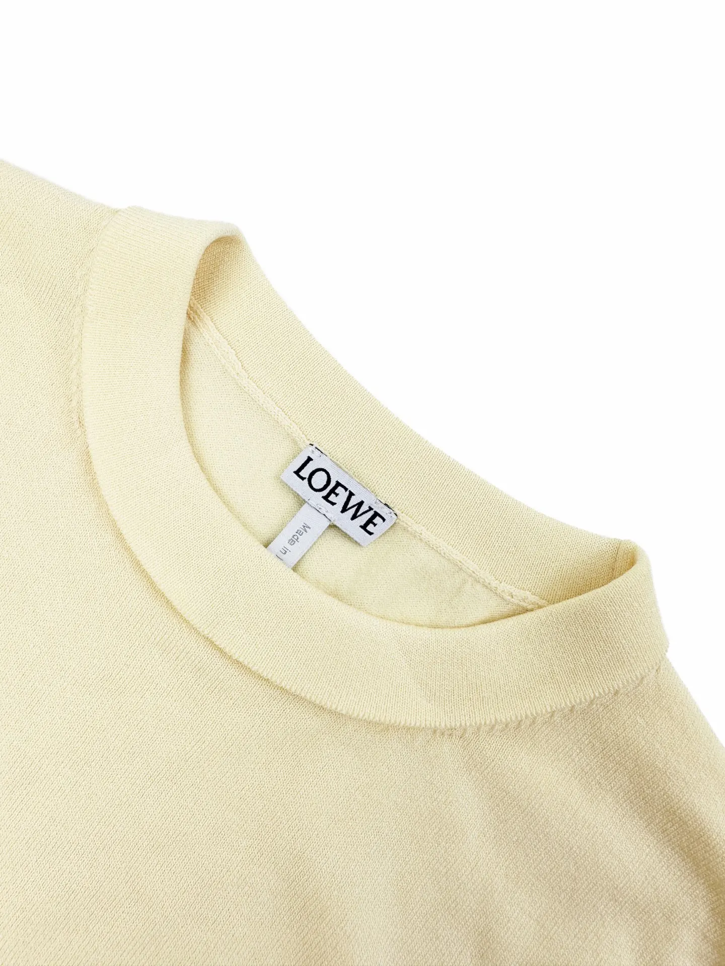 Anagram Embroidered Short-Sleeve Merino Wool Sweater D20022702 — view 3