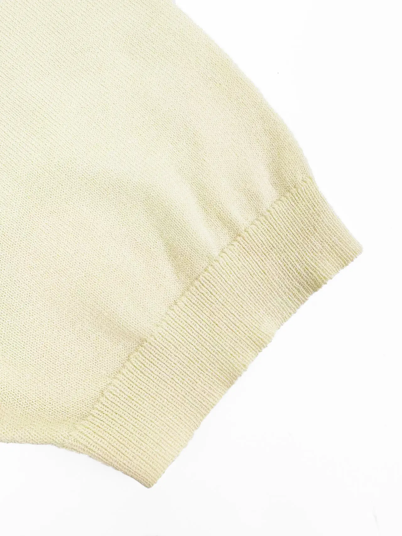 Anagram Embroidered Short-Sleeve Merino Wool Sweater D20022702 — view 6