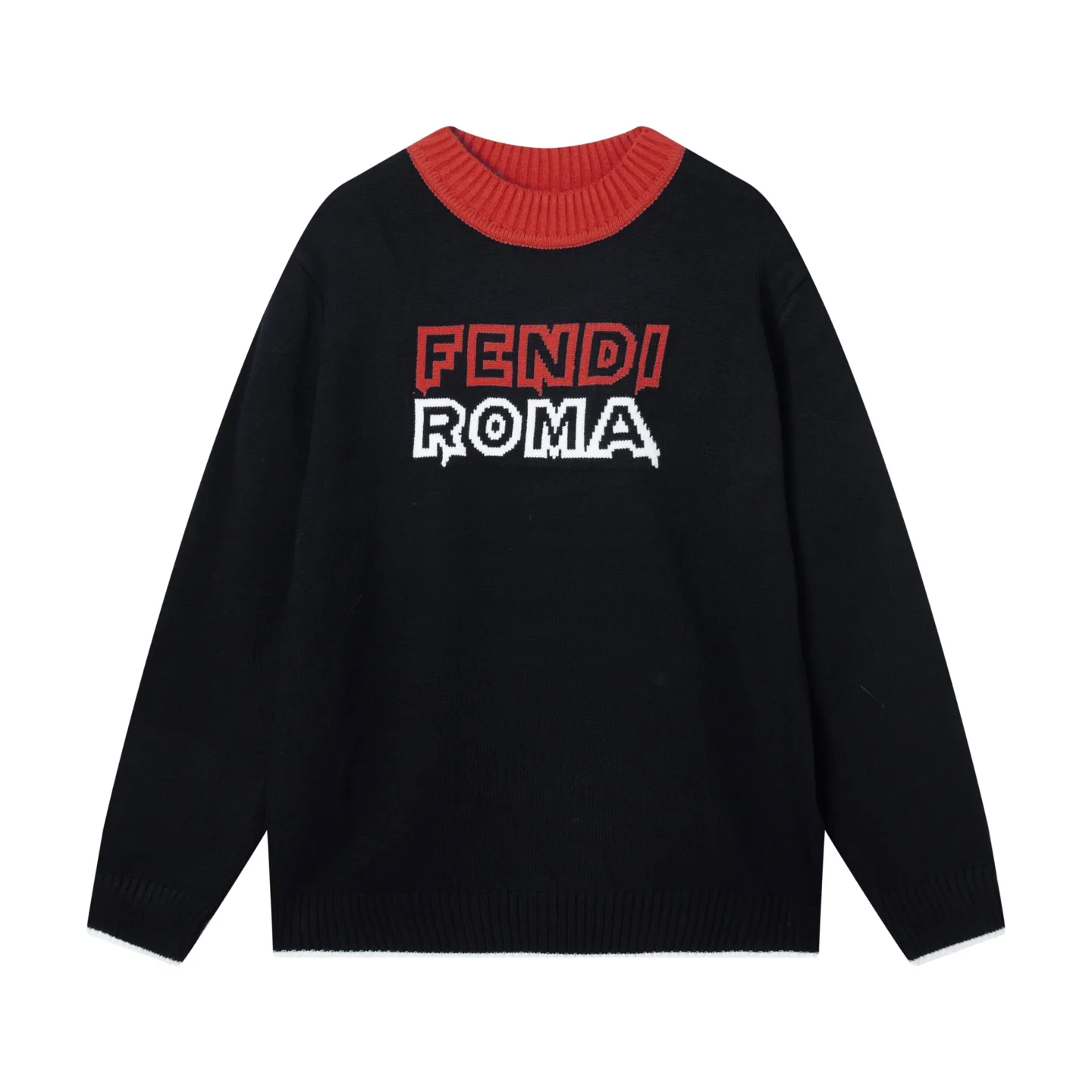Fendi Roma Logo Intarsia Wool Sweater D20023369