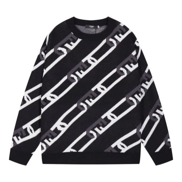 FF Logo Chain Jacquard Crew-Neck Sweater D20023370