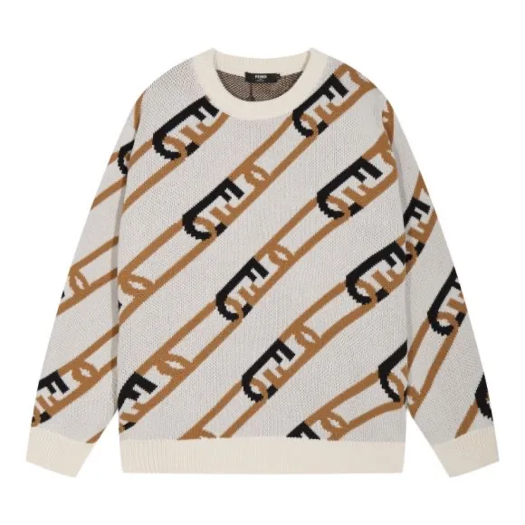 FF Logo Chain Jacquard Crew-Neck Sweater D20023371
