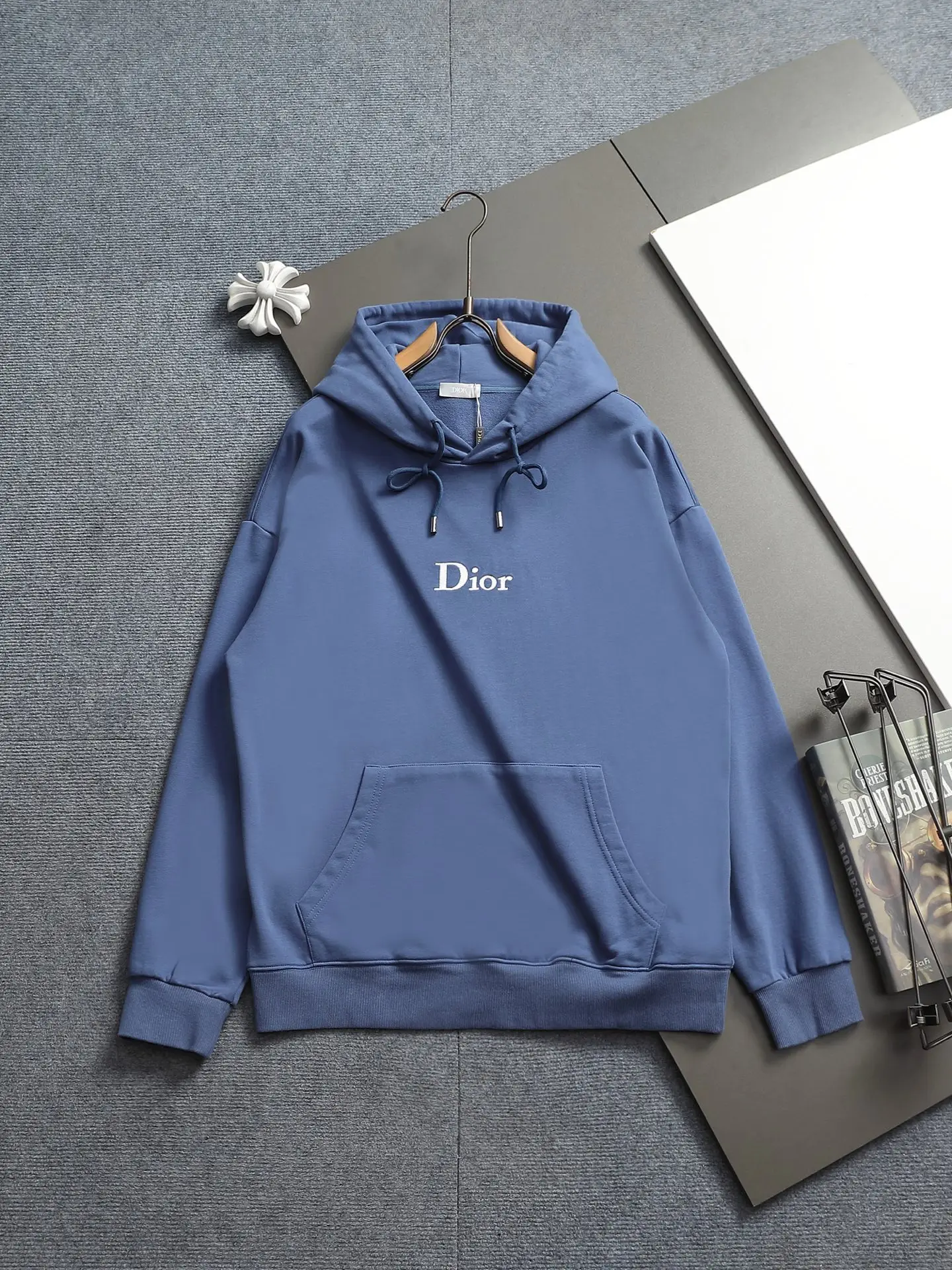 Logo Embroidery Cotton-Blend Hoodie D20023315