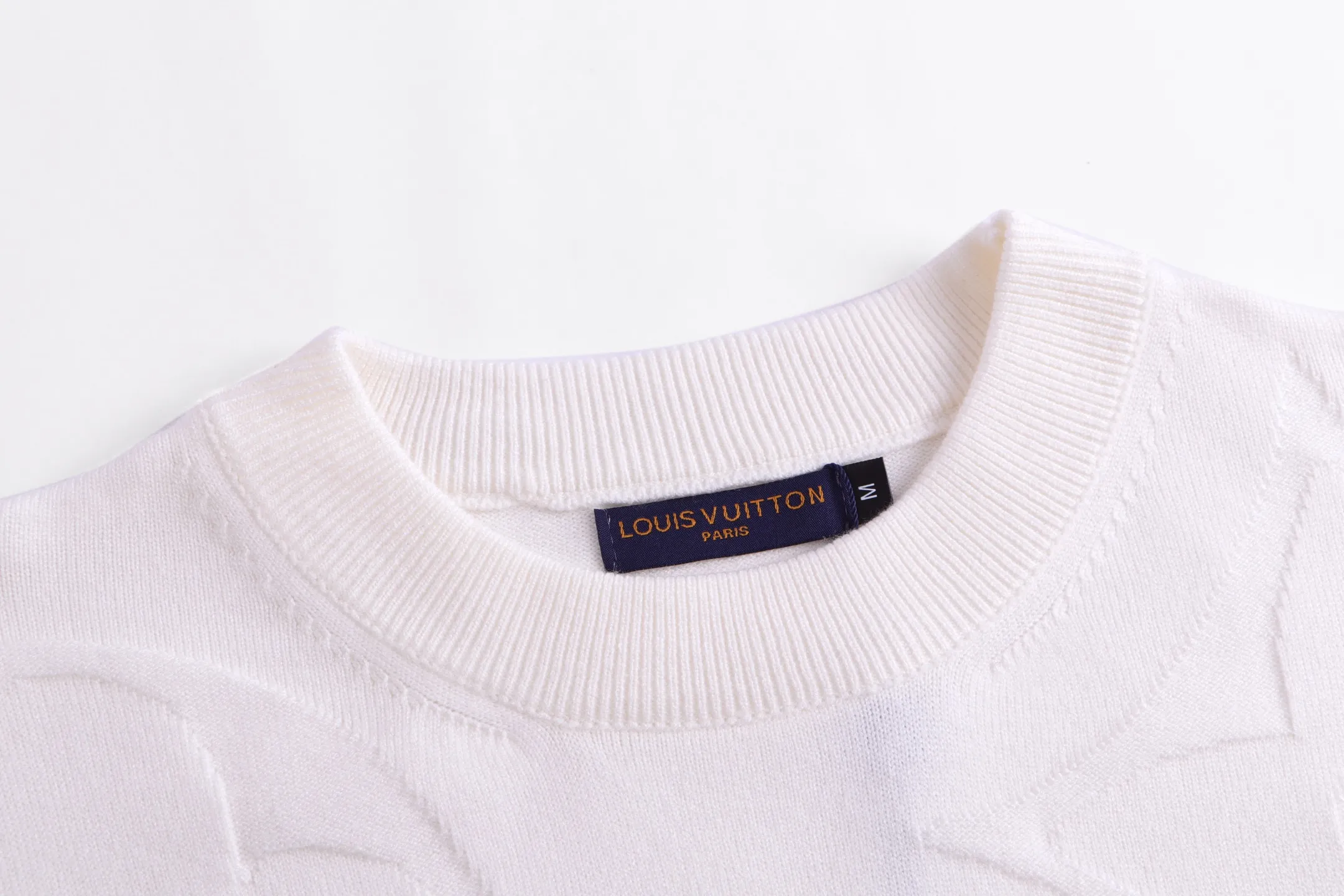 Monogram Debossed Wool Crew-Neck Sweater D20023352 — view 3