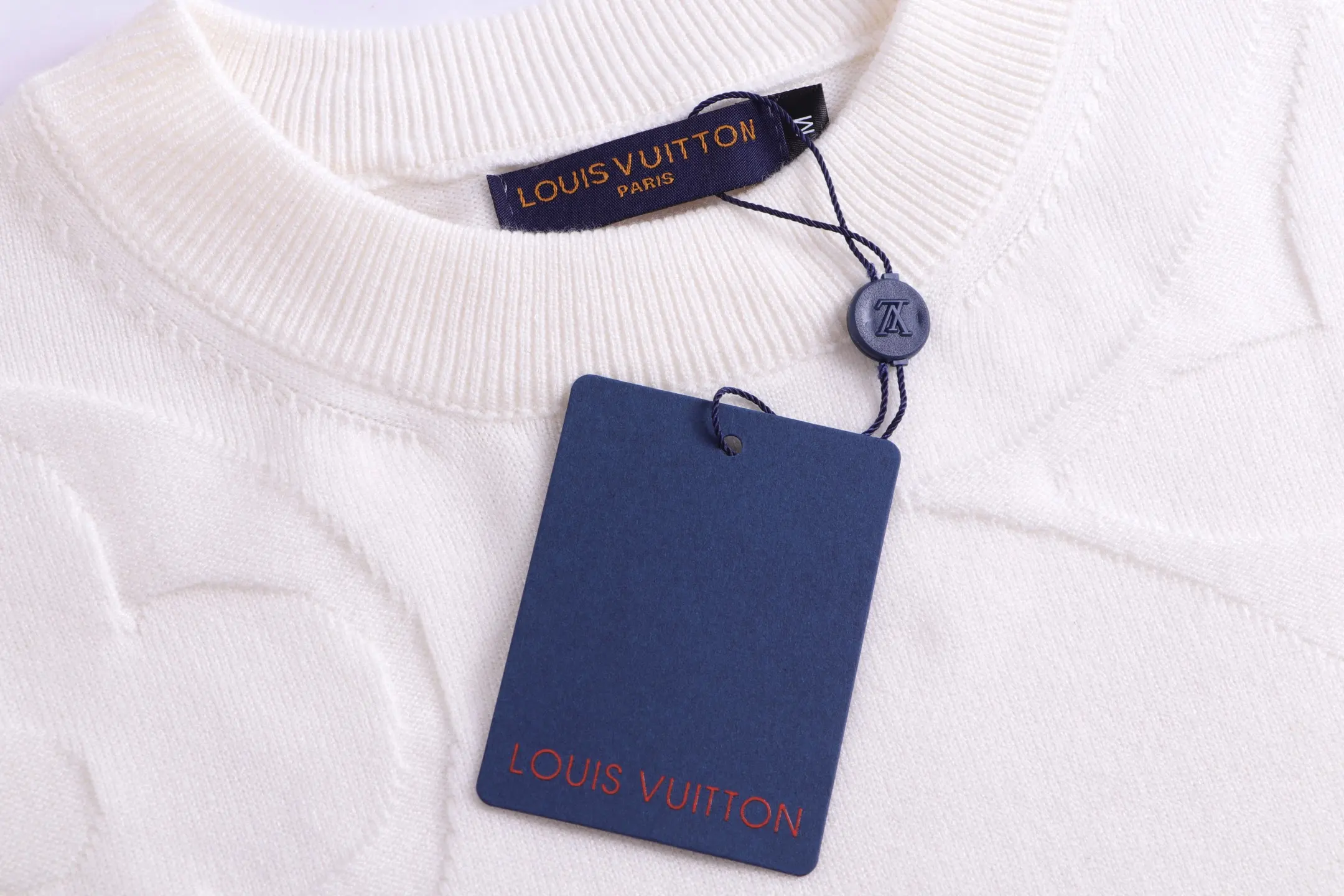 Monogram Debossed Wool Crew-Neck Sweater D20023352 — view 4