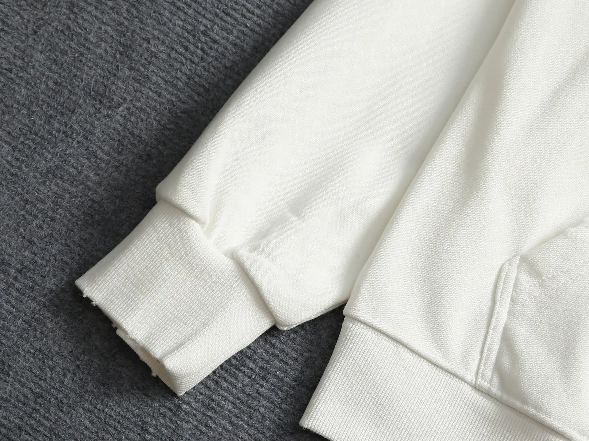 Logo-Embroidered Distressed Cotton Hoodie D20023317 — view 4