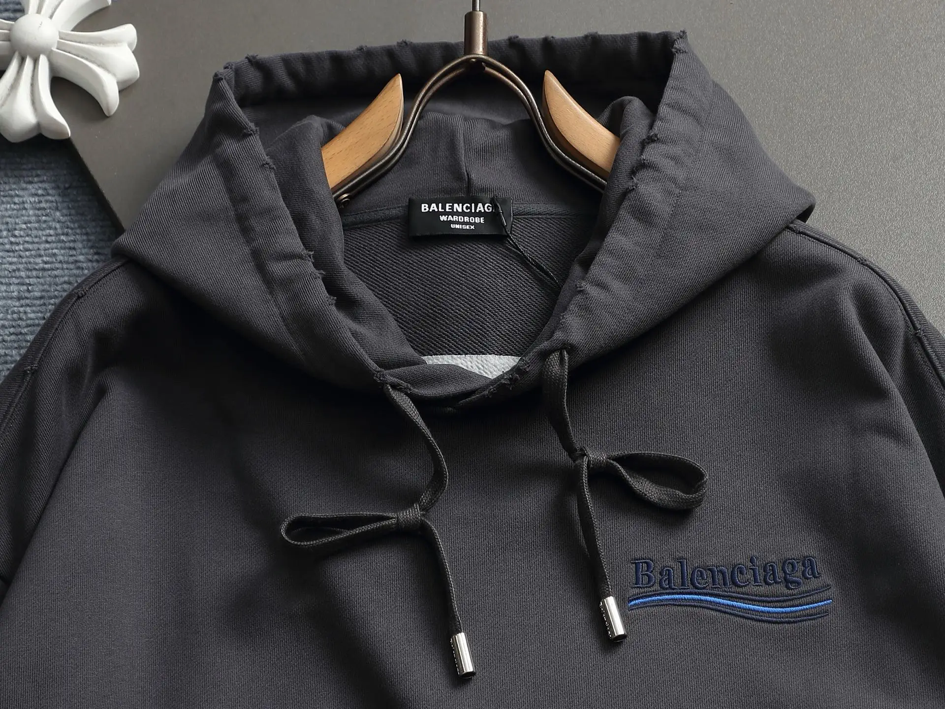 Political Campaign Logo Distressed Hoodie D20023320 — view 2