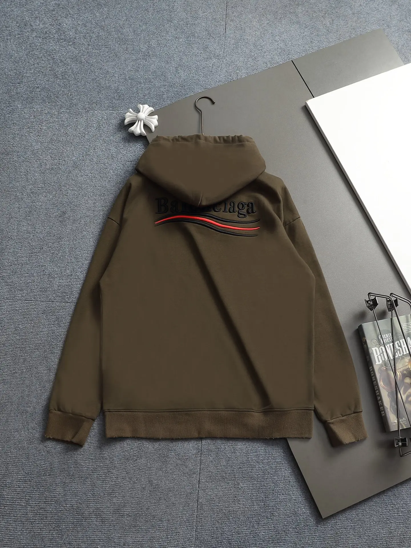 Distressed Logo Embroidery Oversized Hoodie D20023319 — view 13