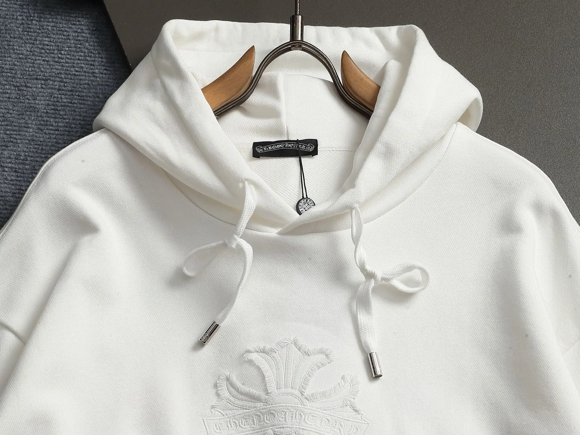 Chrome Hearts Cross Embroidery Acid-Wash Hoodie D20023313 — view 2
