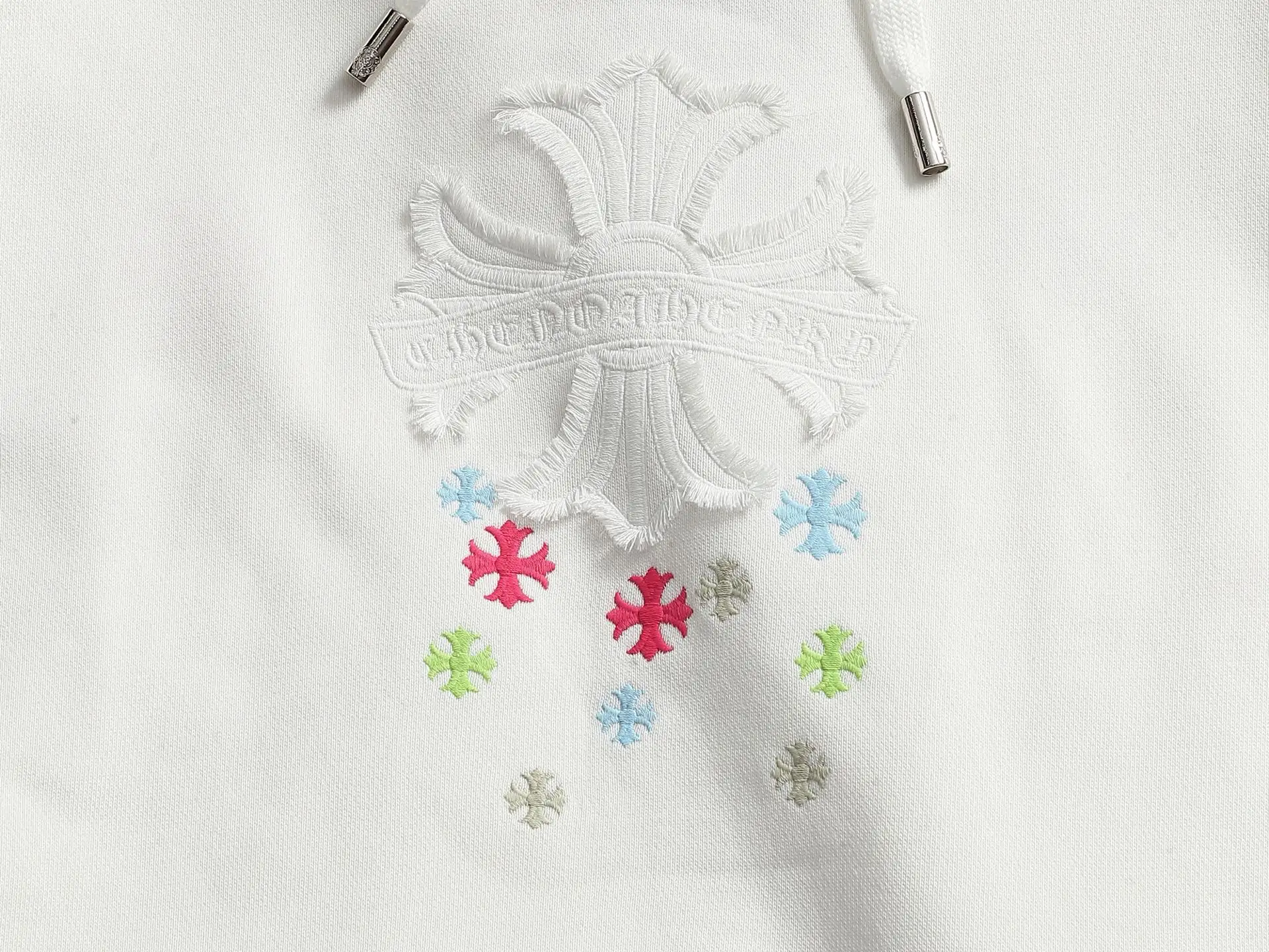 Chrome Hearts Cross Embroidery Acid-Wash Hoodie D20023313 — view 3