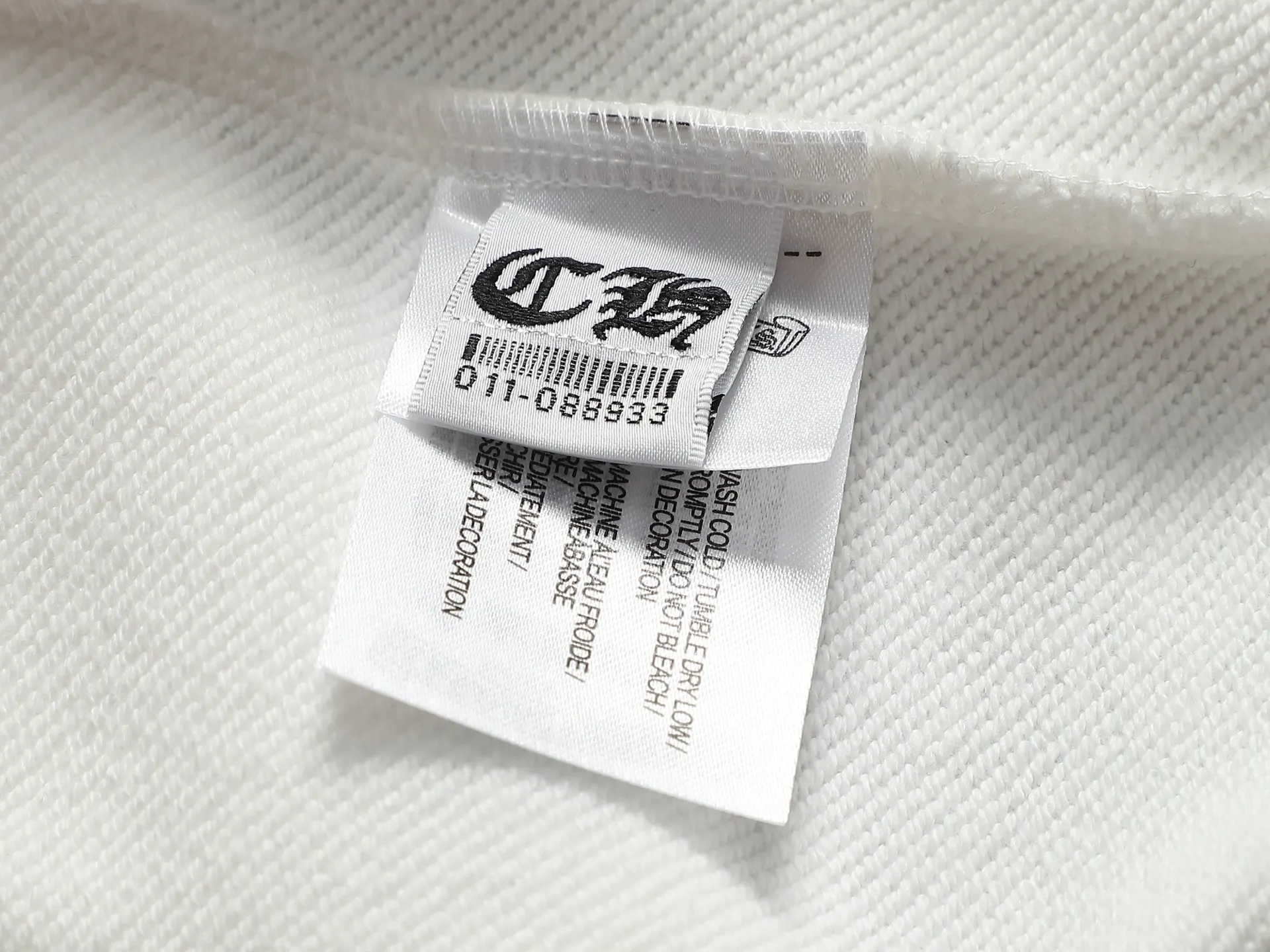 Chrome Hearts Cross Embroidery Acid-Wash Hoodie D20023313 — view 10