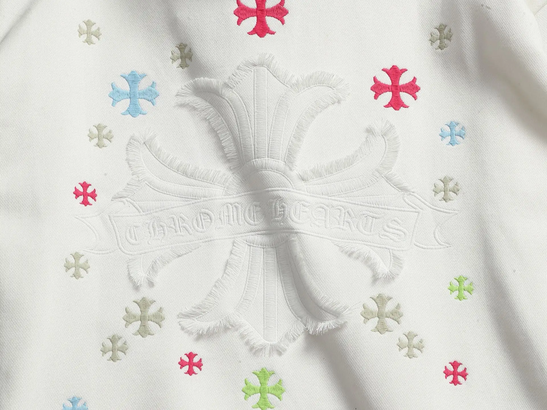Chrome Hearts Cross Embroidery Acid-Wash Hoodie D20023313 — view 12