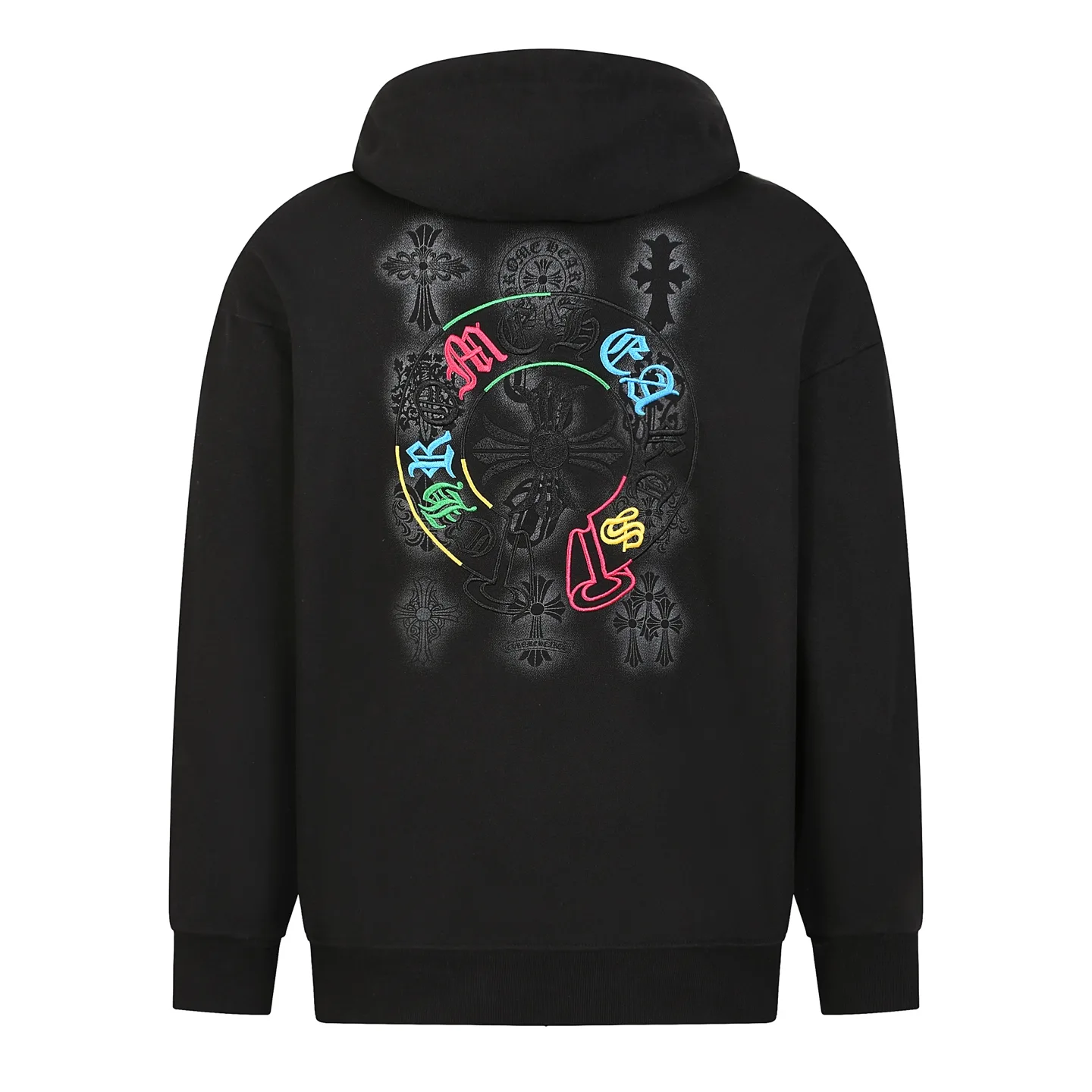 Embroidered Logo Cotton-Blend Hoodie D20021638 — view 2