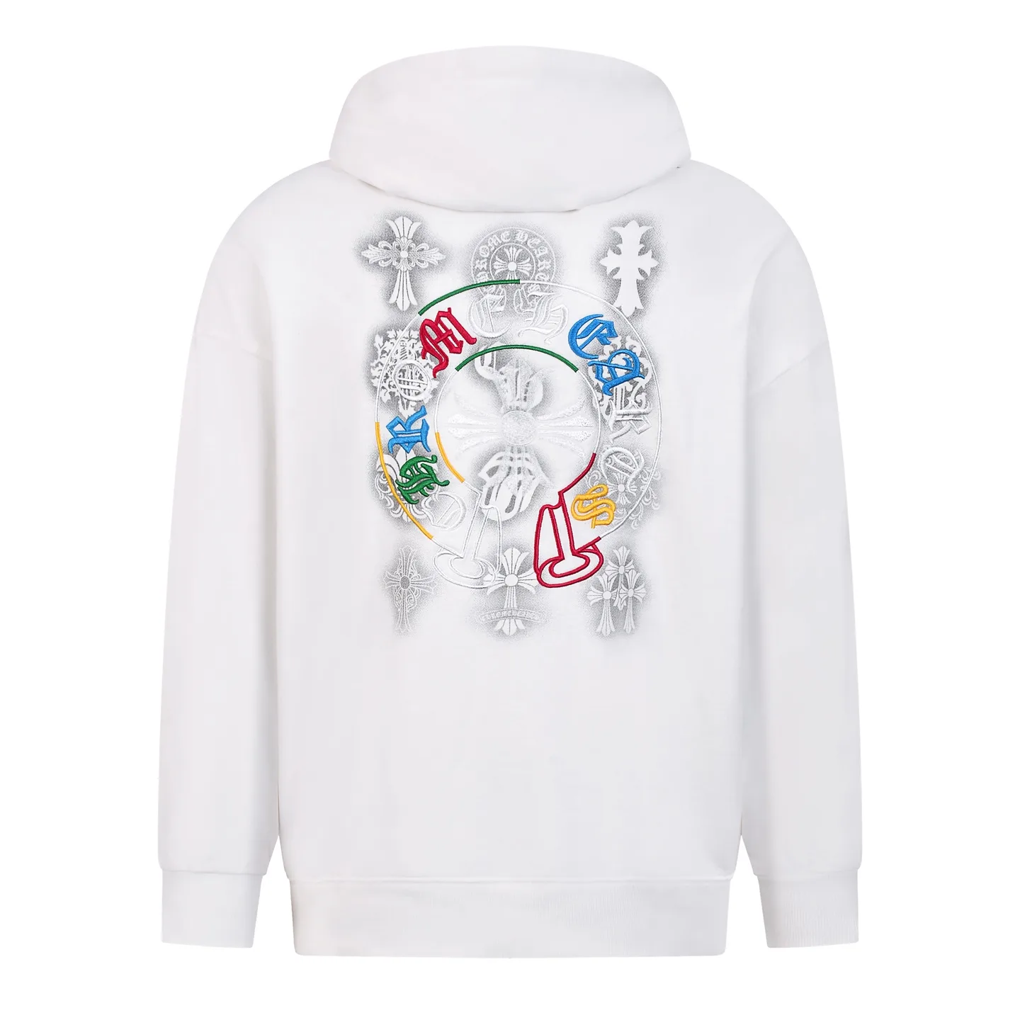 Embroidered Logo Cotton-Blend Hoodie D20021637 — view 3