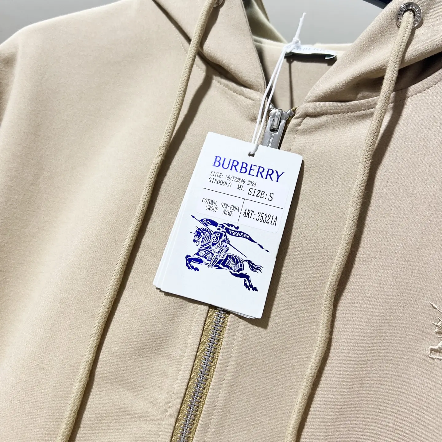 Check-Trim Embroidered Zip-Up Hoodie D20021355 — view 5