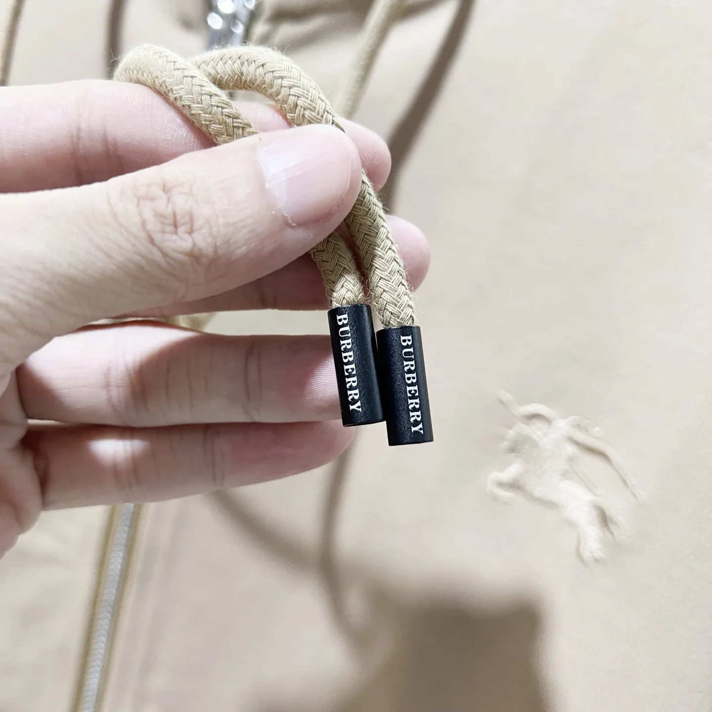 Check-Trim Embroidered Zip-Up Hoodie D20021355 — view 7