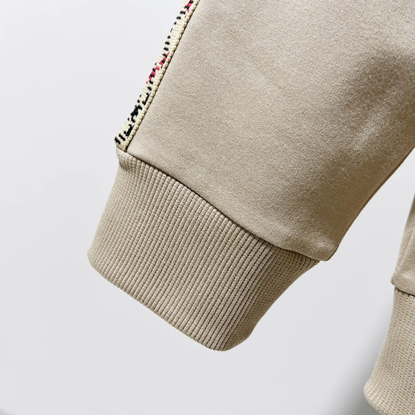 Check-Trim Embroidered Zip-Up Hoodie D20021355 — view 8