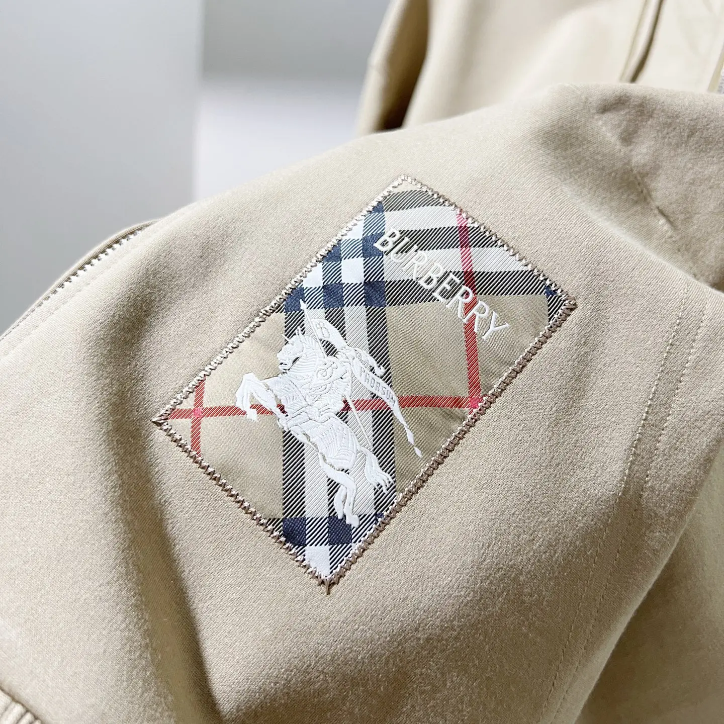 Check Patch Logo Zip-Up Hoodie D20021348 — view 6