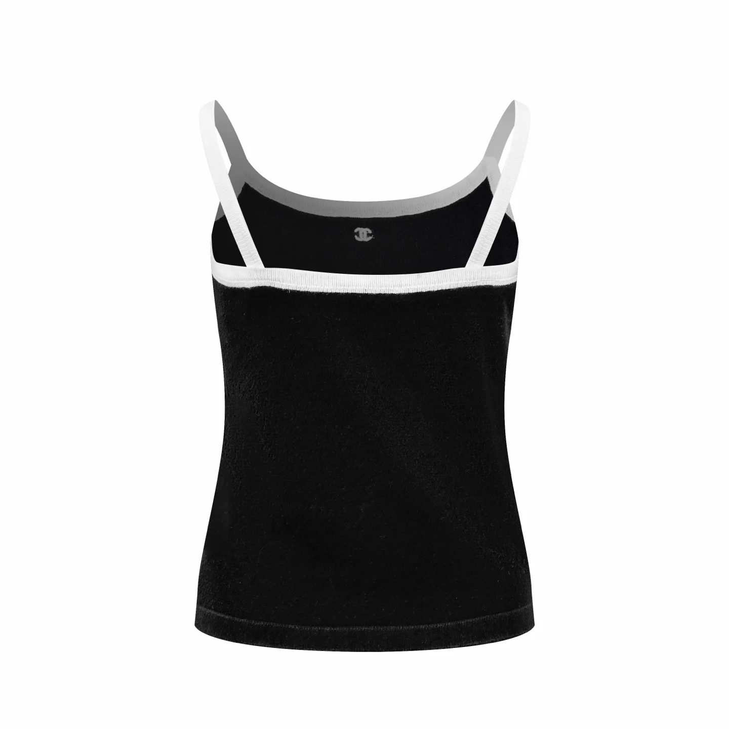 Contrast-Trim Embroidered Knit Camisole D20021158 — view 2