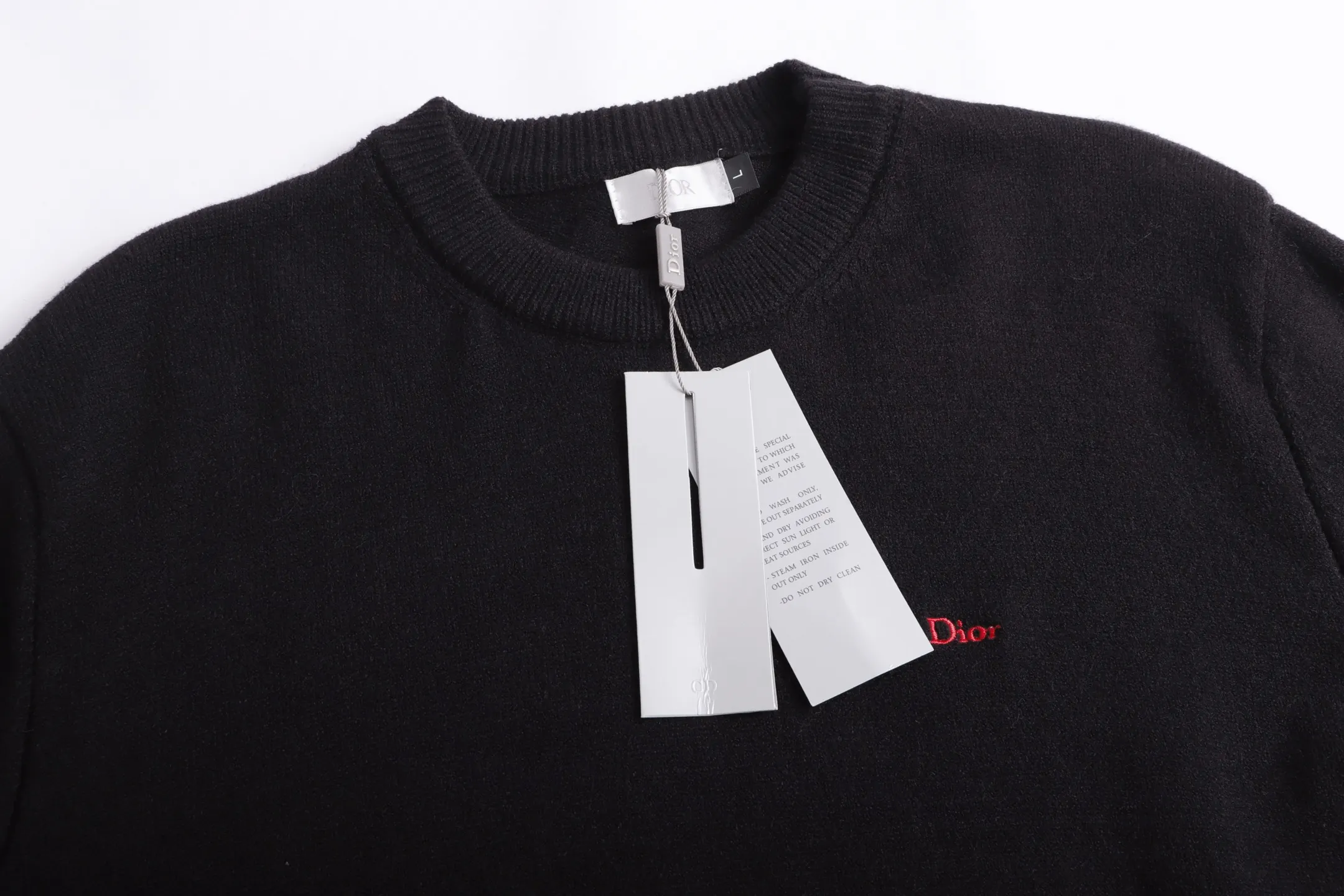 Logo Embroidery Wool Crew-Neck Sweater D20023358 — view 3