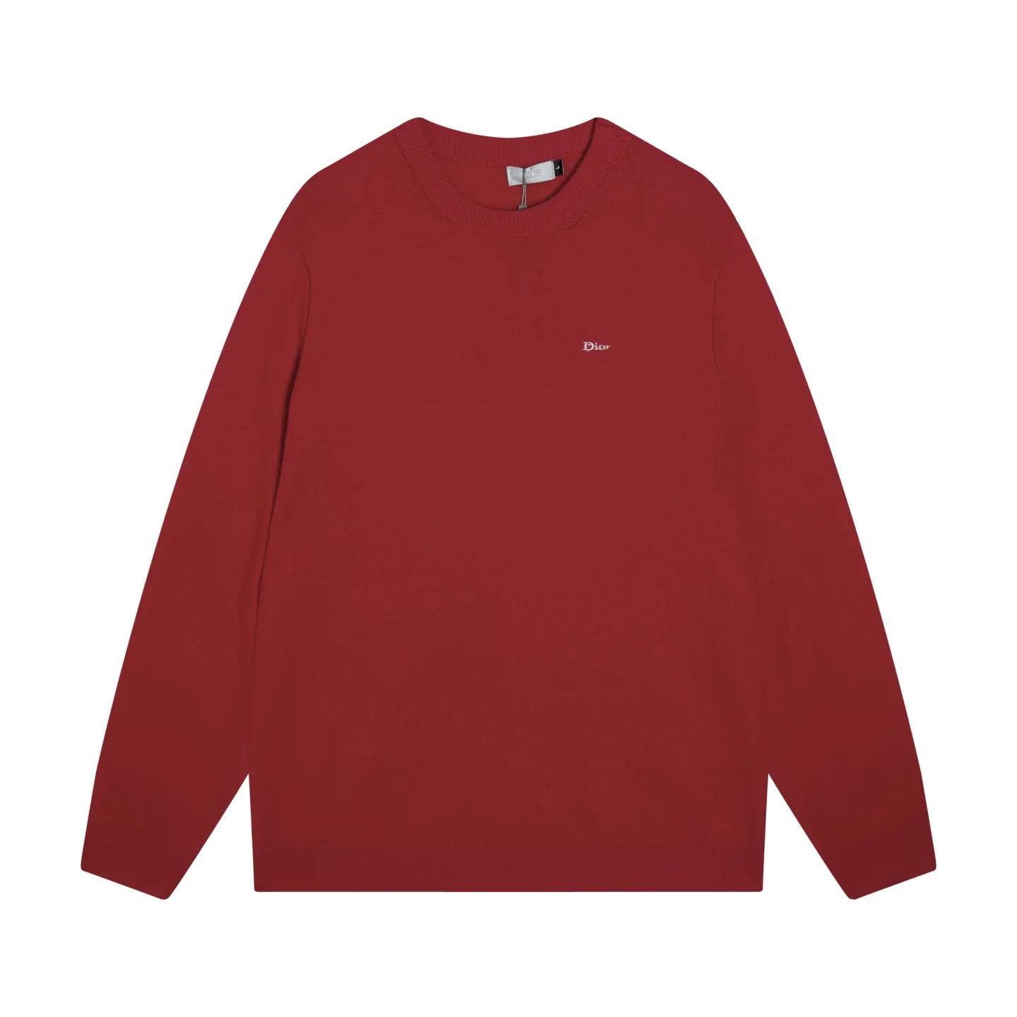 Logo Embroidered Wool Crew-Neck Sweater D20023359