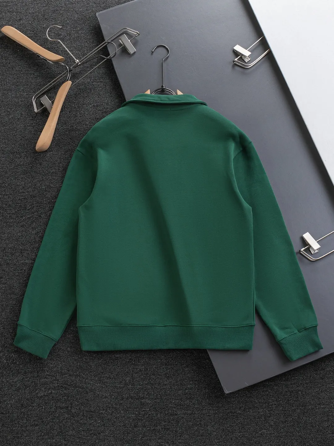 Logo-Embroidered Quarter-Zip Cotton Sweatshirt D20024130 — view 4
