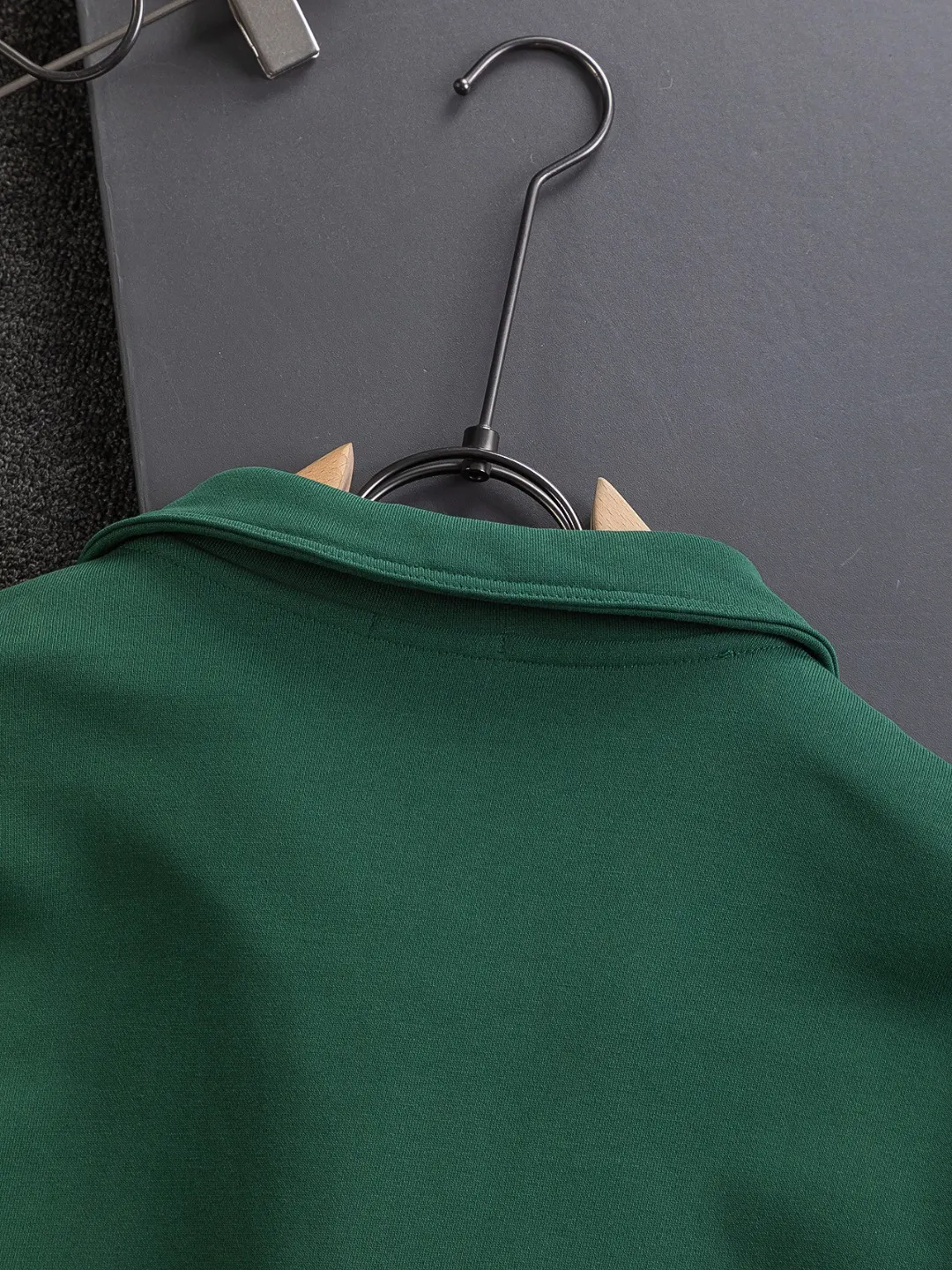 Logo-Embroidered Quarter-Zip Cotton Sweatshirt D20024130 — view 6