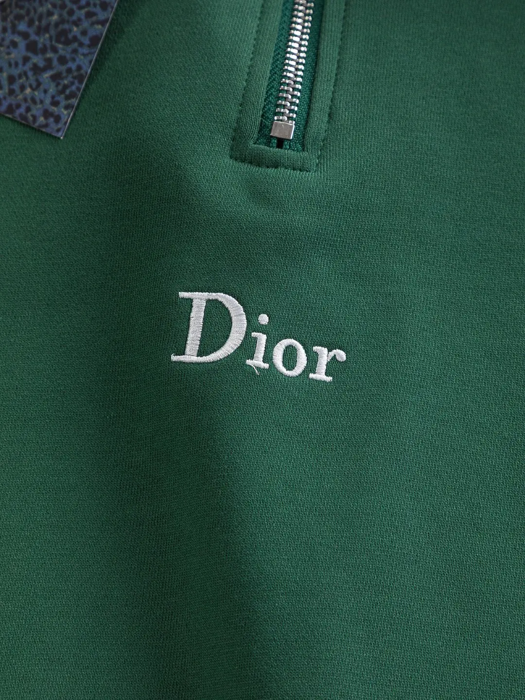 Logo-Embroidered Quarter-Zip Cotton Sweatshirt D20024130 — view 8