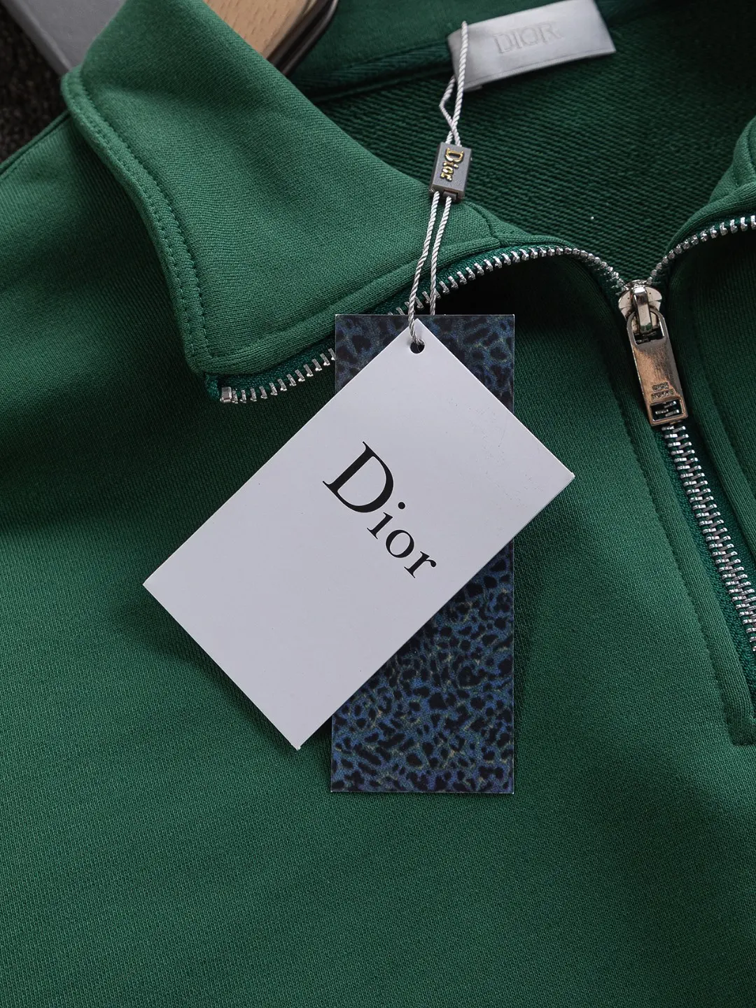 Logo-Embroidered Quarter-Zip Cotton Sweatshirt D20024130 — view 12