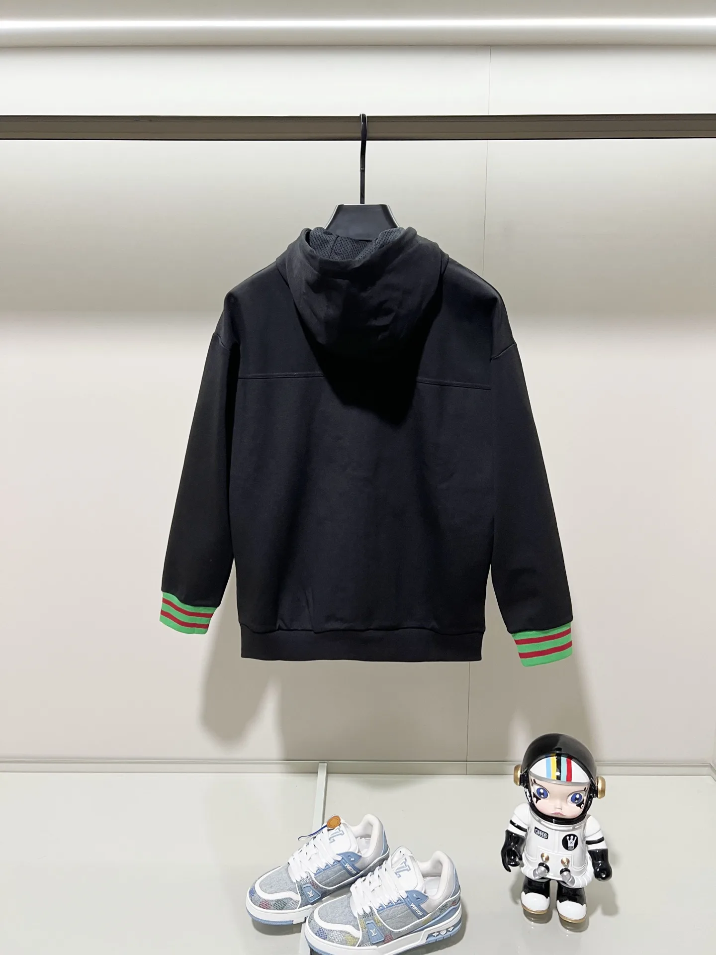 Web-Stripe Zip-Up Hooded Jacket D20021374 — view 2