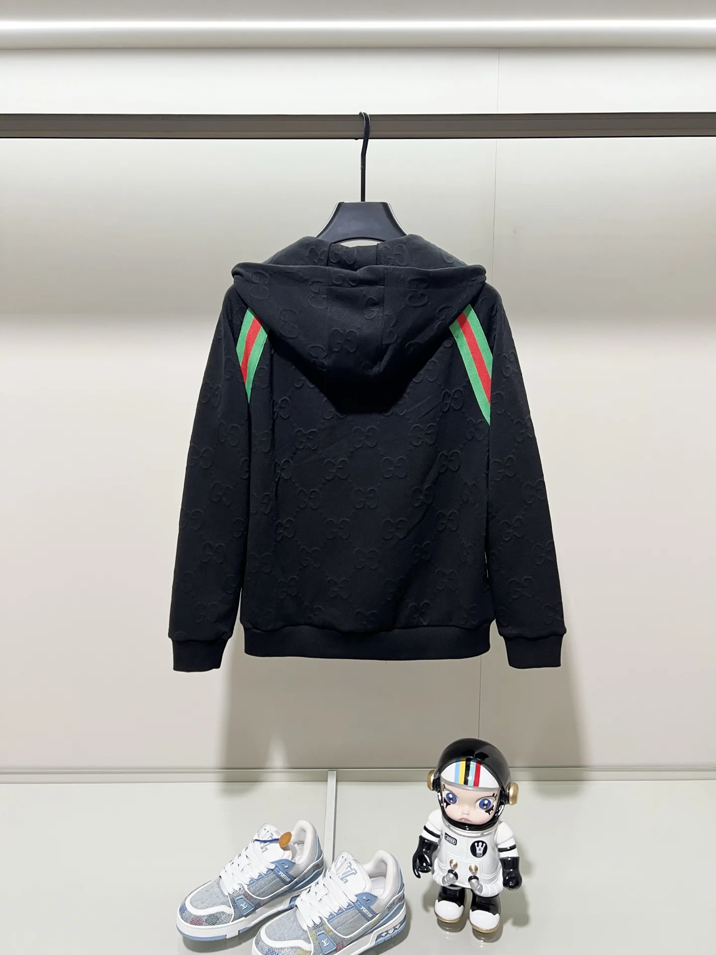Web-Stripe GG Monogram Zip-Up Hoodie D20021370 — view 2