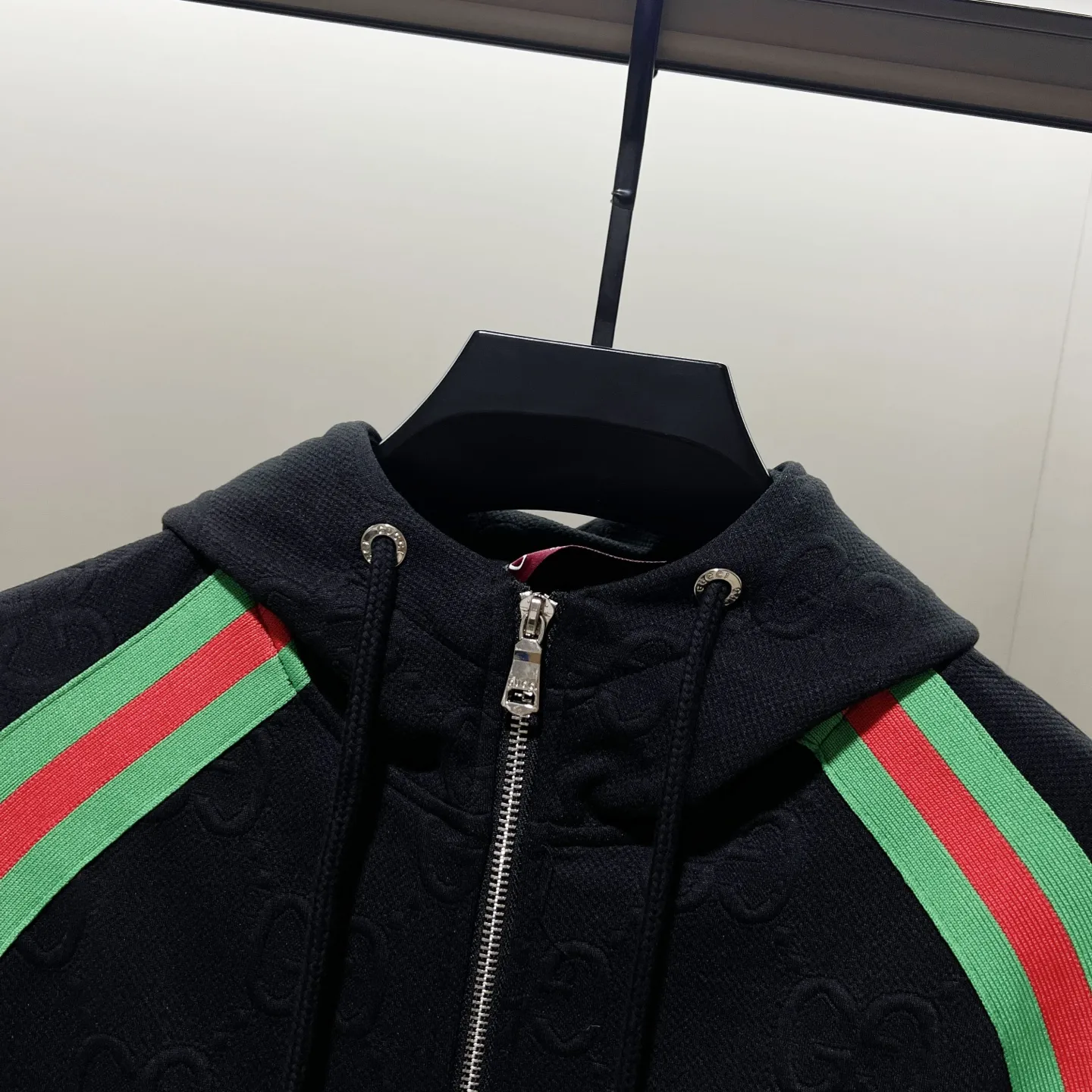 Web-Stripe GG Monogram Zip-Up Hoodie D20021370 — view 3