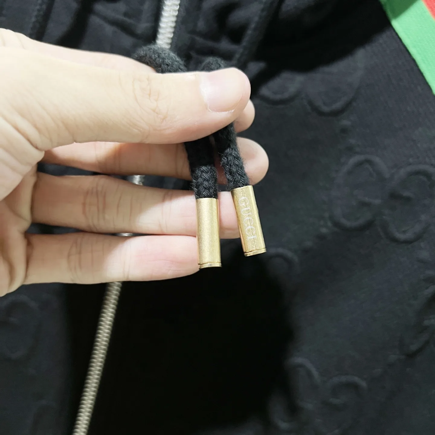Web-Stripe GG Monogram Zip-Up Hoodie D20021370 — view 8