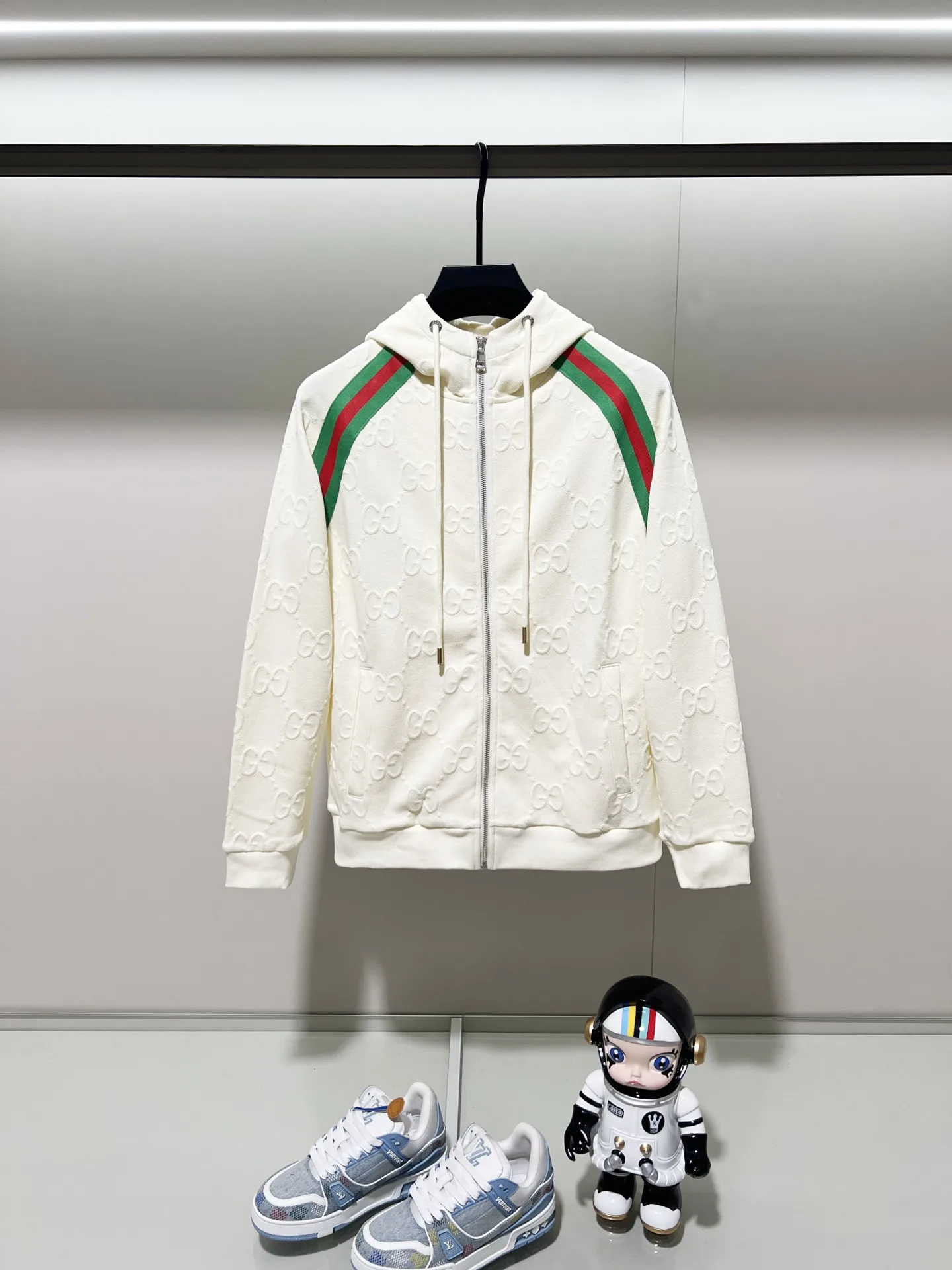 GG Monogram Web-Stripe Zip-Up Hoodie D20021369