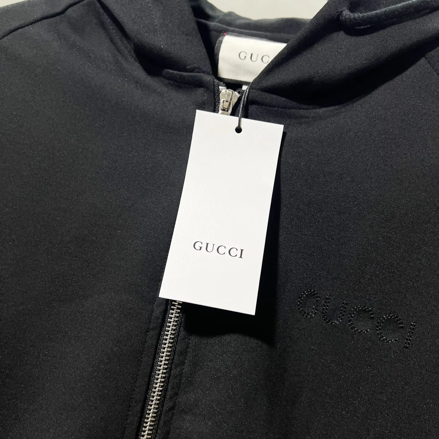 Logo-Embroidered Webbing Trim Zip-Up Hoodie D20021372 — view 5