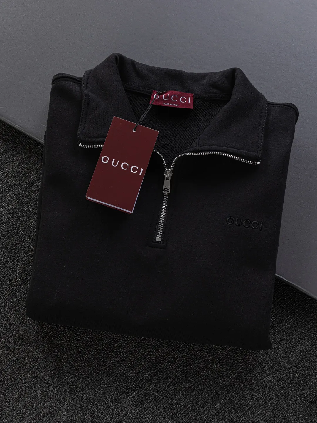 Logo-Embroidered Half-Zip Cotton Sweatshirt D20024127 — view 5