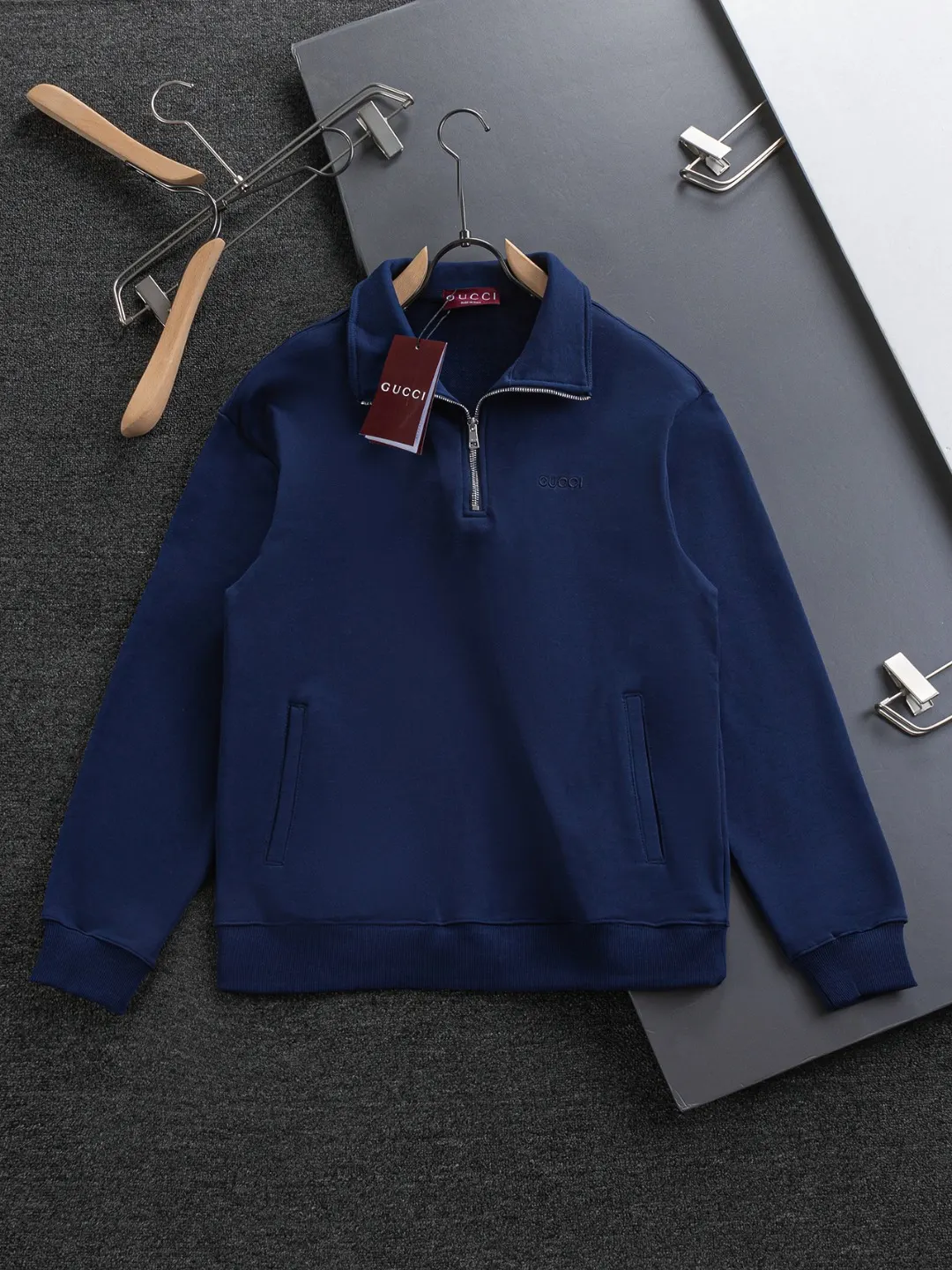Logo-Embroidered Quarter-Zip Sweatshirt D20024128 — view 2