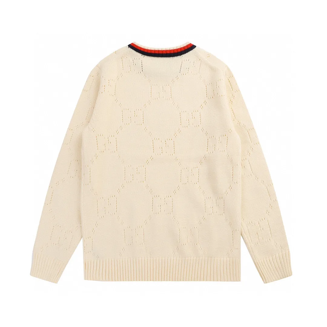 GG Perforated Knit Crew-Neck Sweater D20023366 — view 2