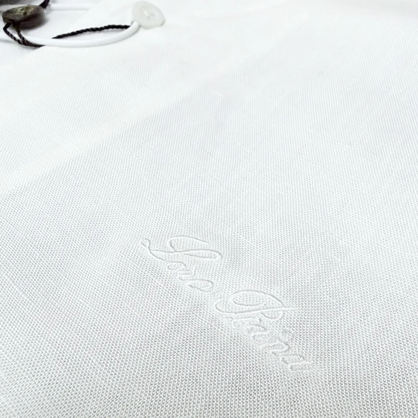 Embroidered Logo Long-Sleeve Linen Shirt D20022653 — view 7