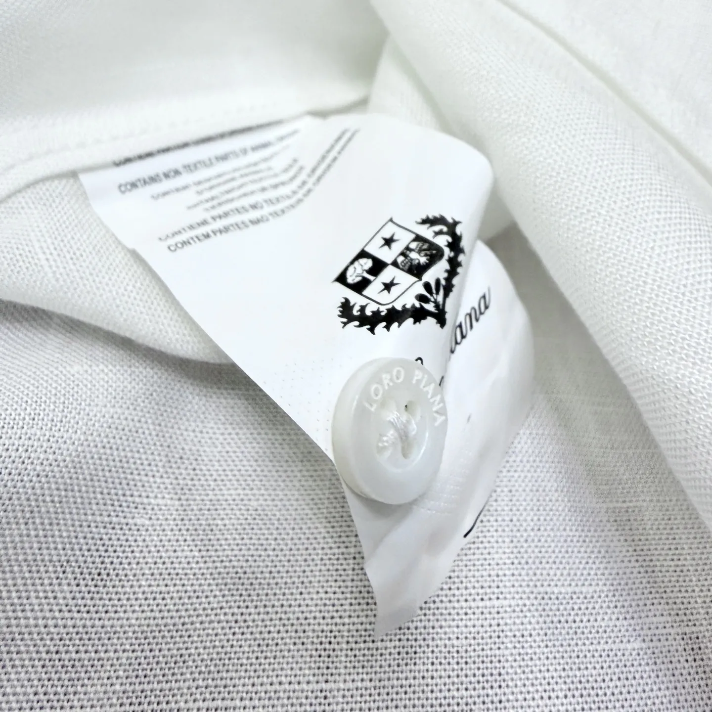 Embroidered Logo Long-Sleeve Linen Shirt D20022653 — view 9
