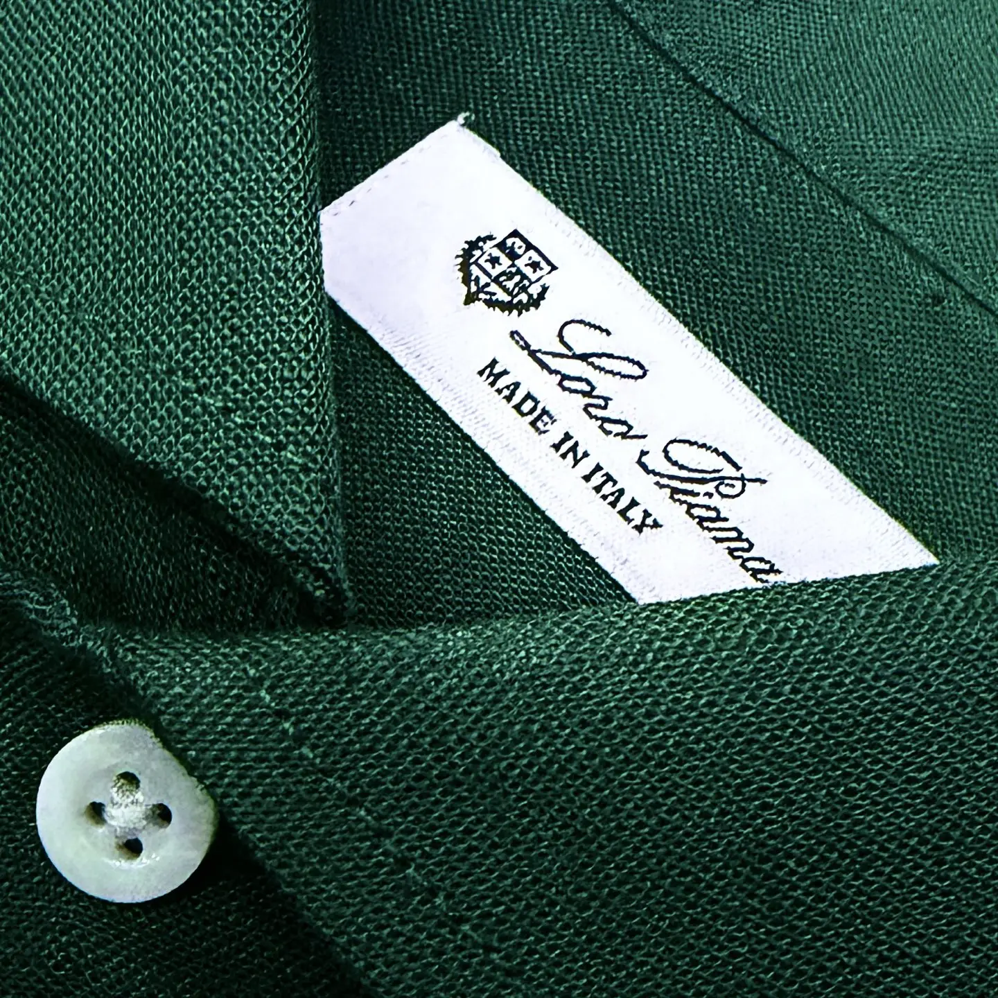 Embroidered Logo Long-Sleeve Linen Shirt D20022652 — view 3