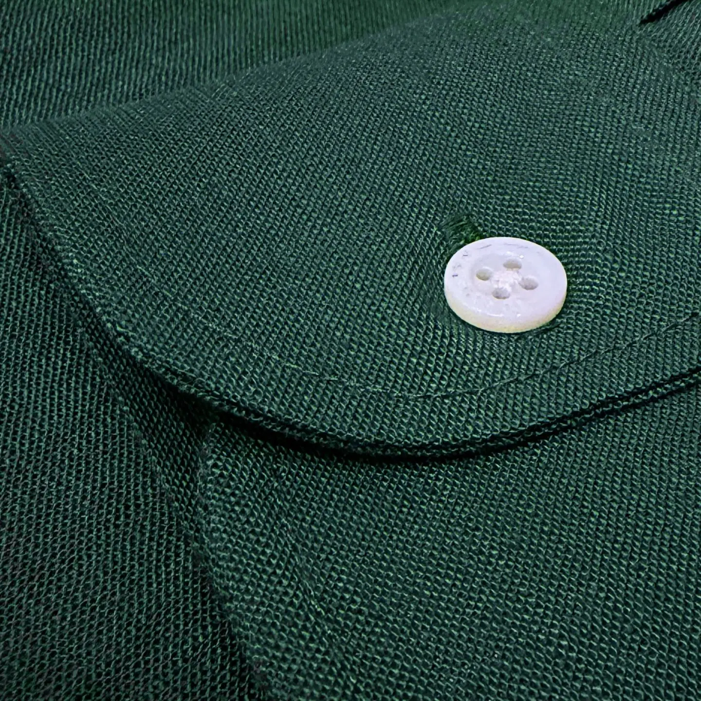 Embroidered Logo Long-Sleeve Linen Shirt D20022652 — view 6