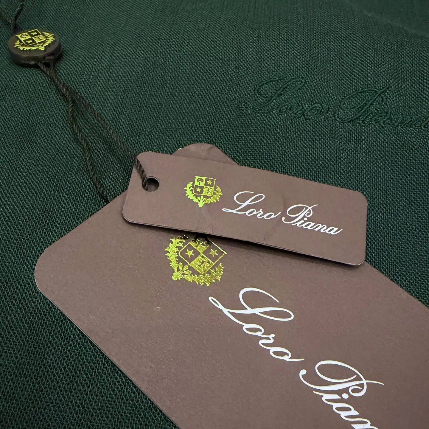 Embroidered Logo Long-Sleeve Linen Shirt D20022652 — view 8