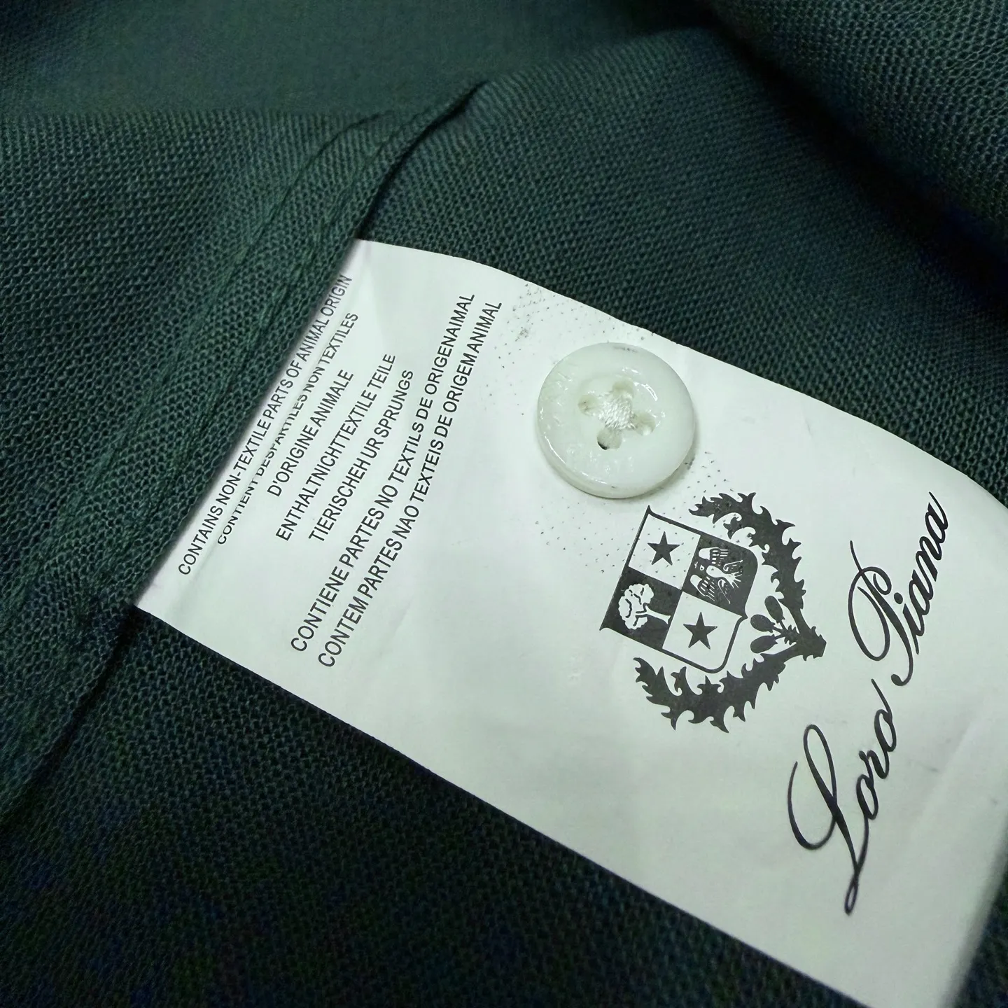 Embroidered Logo Long-Sleeve Linen Shirt D20022652 — view 9