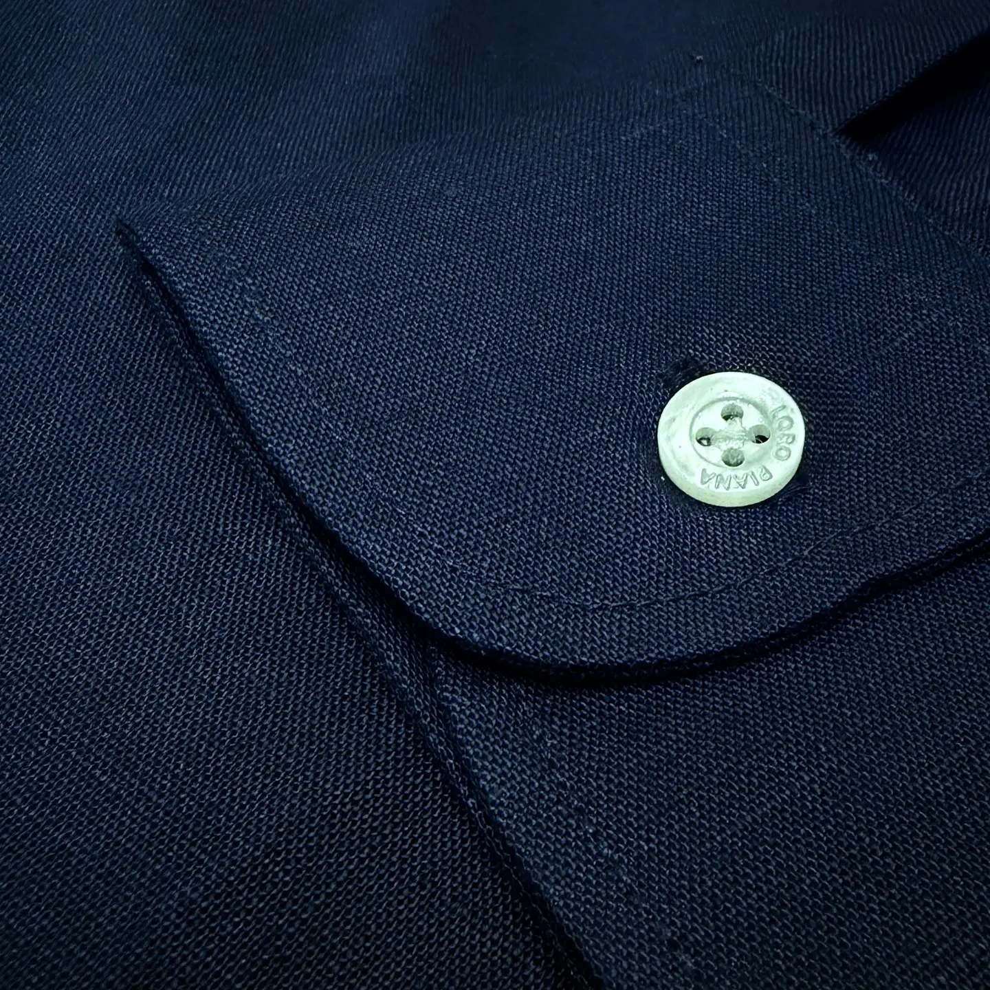 Embroidered Logo Long-Sleeve Linen Shirt D20022651 — view 6