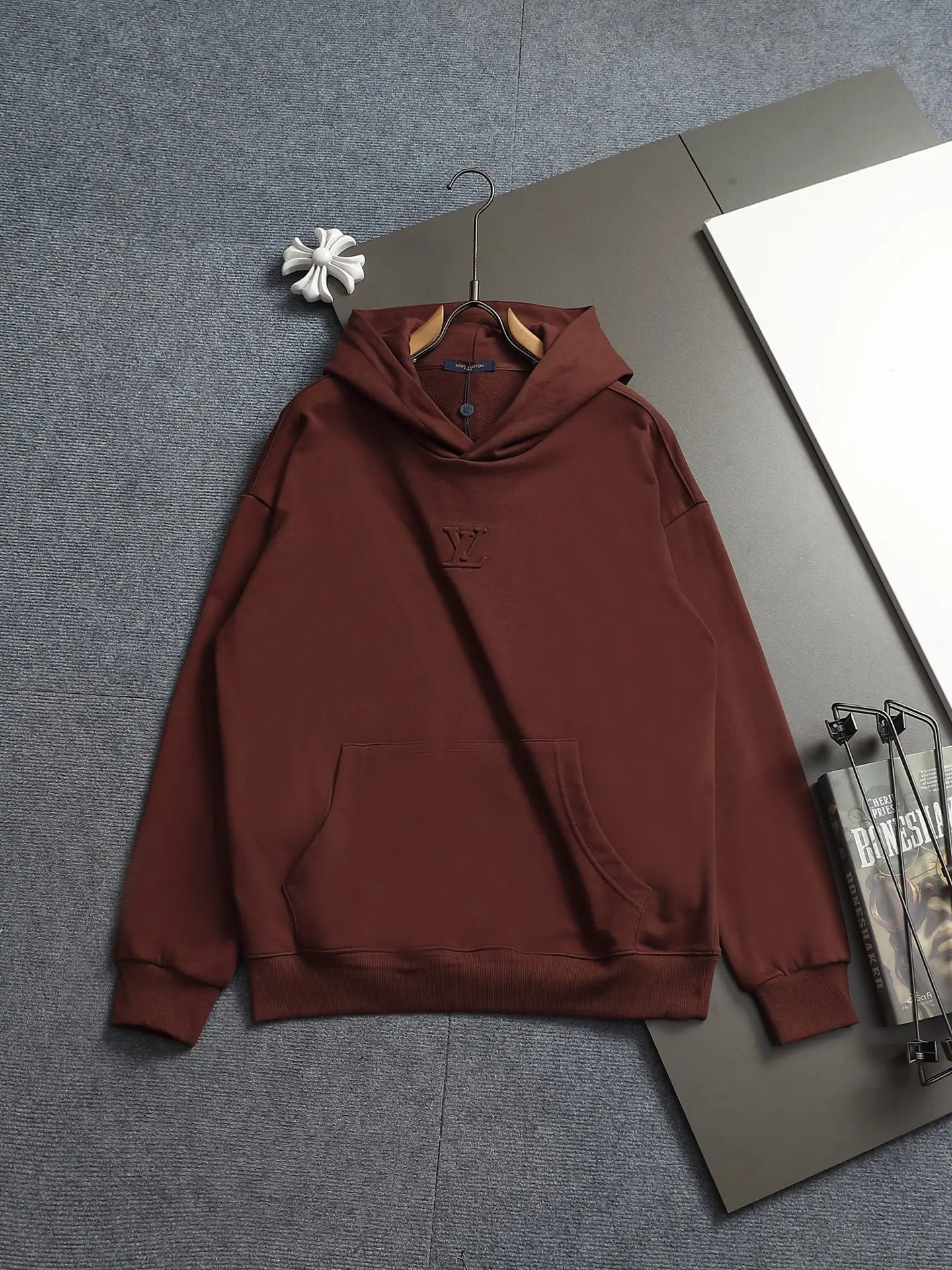 Embossed Logo Cotton-Blend Hoodie D20023311