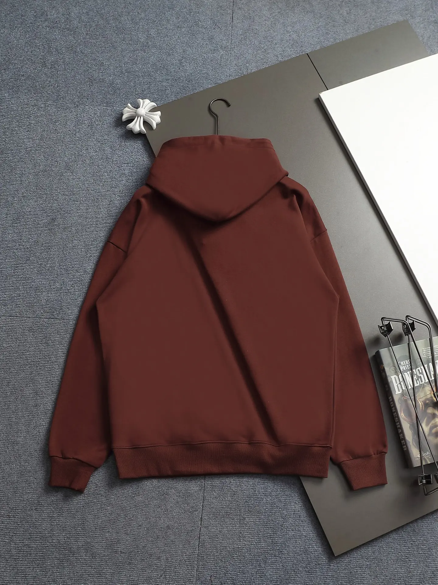 Embossed Logo Cotton-Blend Hoodie D20023311 — view 12