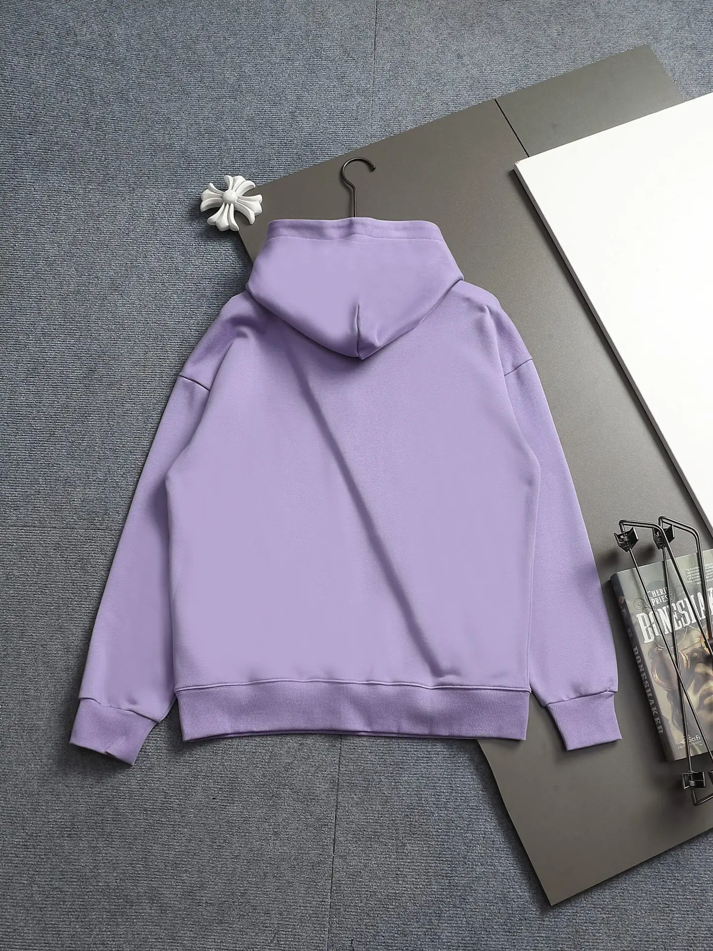 Embossed Logo Cotton-Blend Hoodie D20023310 — view 12