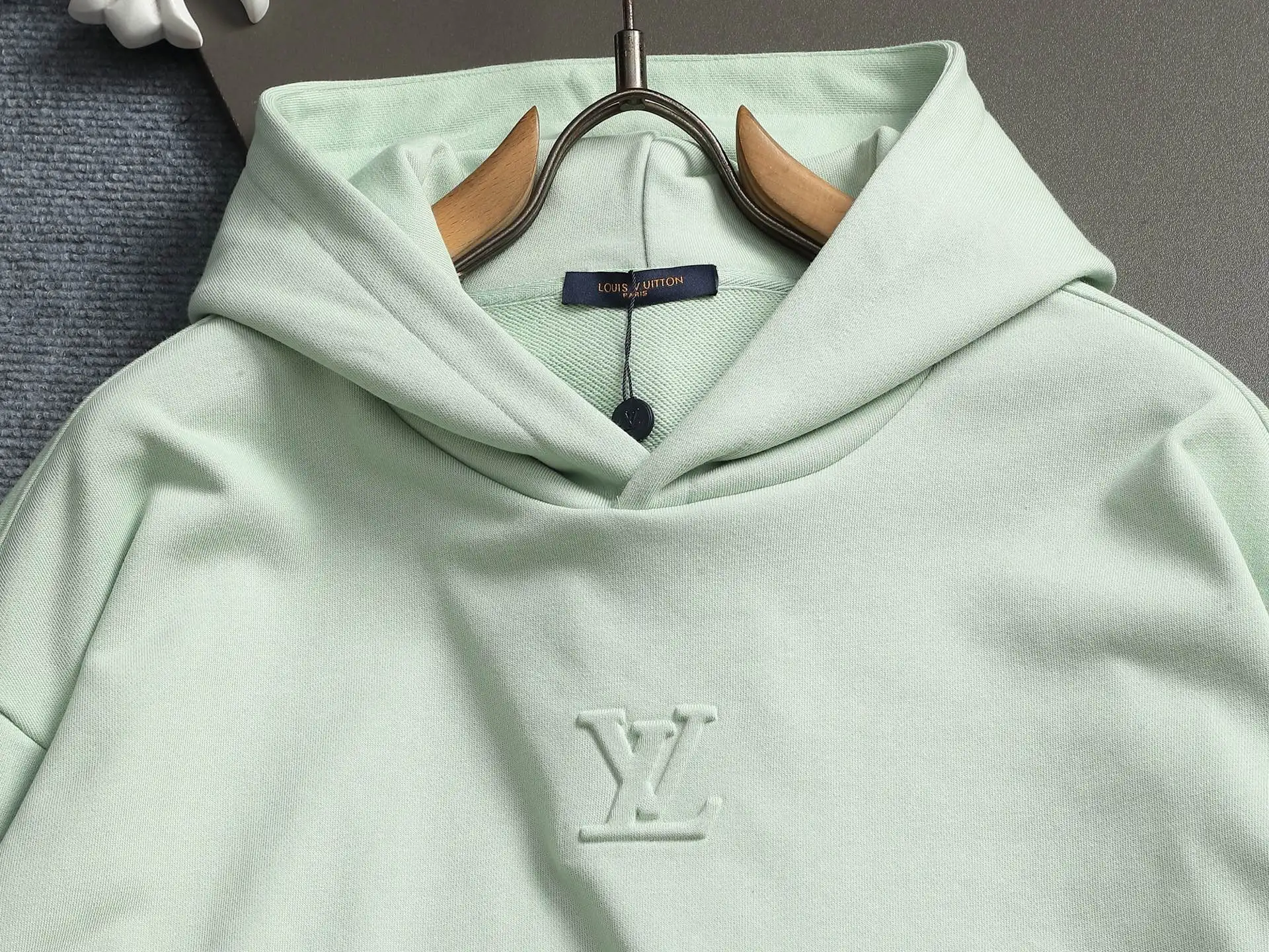 Embossed Logo Cotton-Blend Hoodie D20023309 — view 2