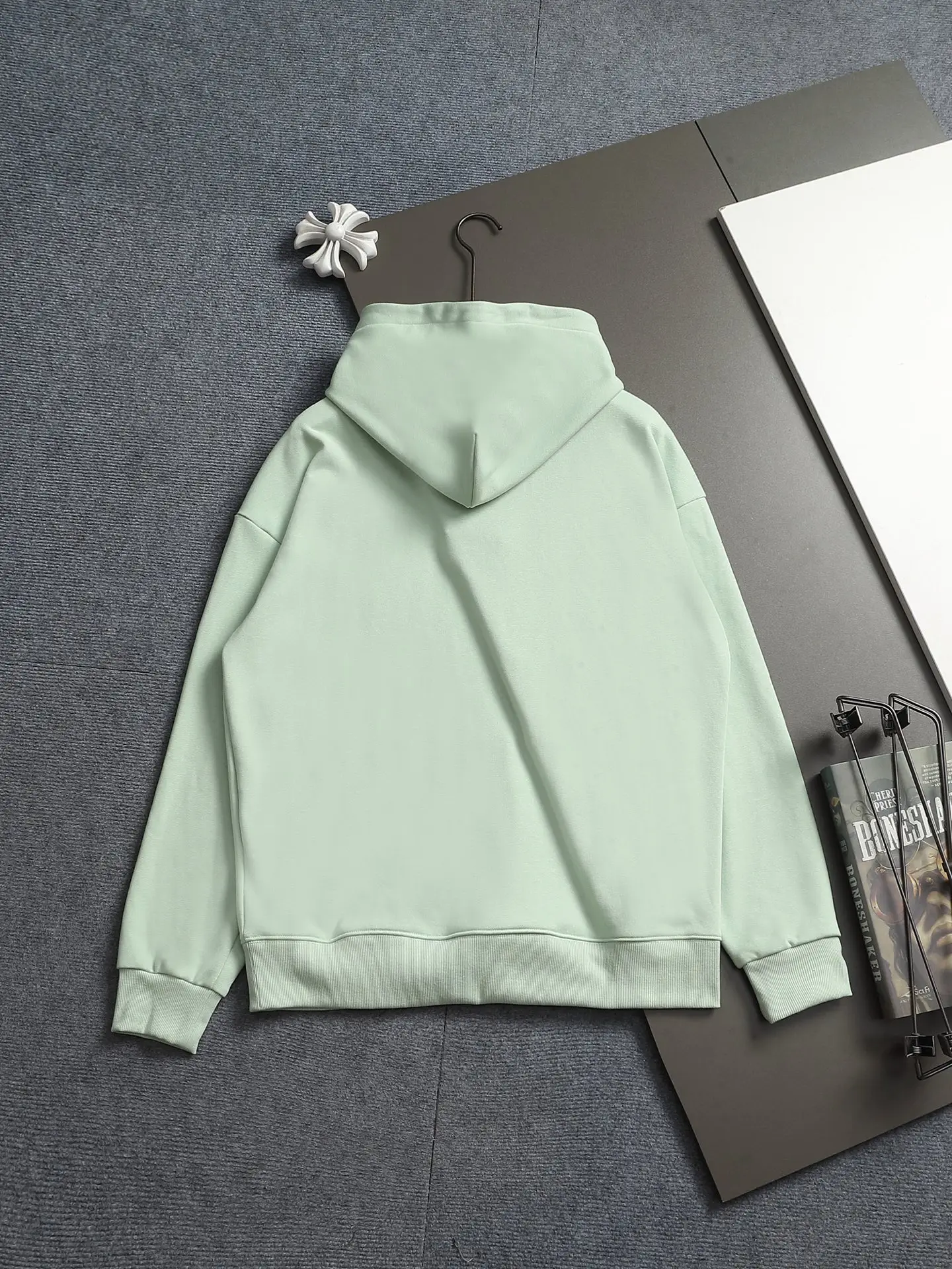 Embossed Logo Cotton-Blend Hoodie D20023309 — view 12